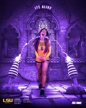 Image post by @lsuvolleyball on Twitter/X