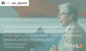 Image post by @univmiami on Instagram