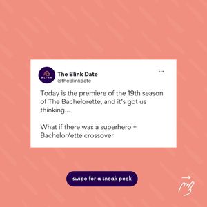 Image post by @theblinkdate on Instagram