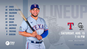 Image post by @rangersdetexas on Facebook