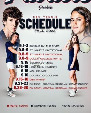 Image post by @dbu_tennis on Instagram