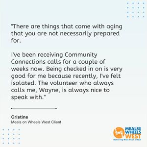 Image post by @mealsonwheelswest on Instagram