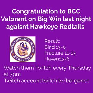 Image post by @bergenathletics on Instagram