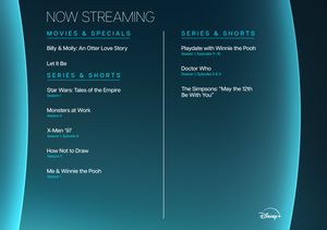 Image post by @DisneyPlus on Twitter/X