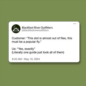 Image post by @blackfootriveroutfitters on Instagram