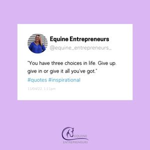 Image post by @equine_entrepreneurs_ on Instagram
