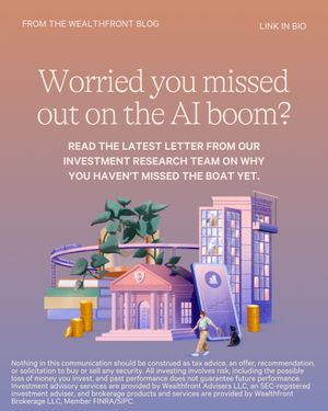 Image post by @wealthfront on Instagram