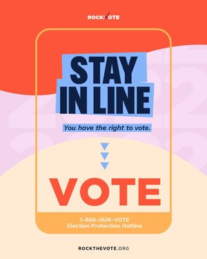 Image post by @rockthevote on Instagram