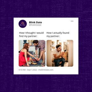 Image post by @theblinkdate on Instagram