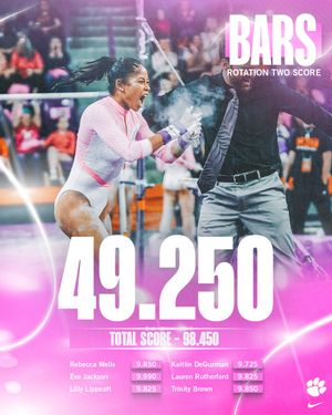 Image post by @ClemsonGym on Twitter/X