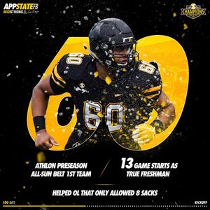 Image post by @appstate_fb on Instagram