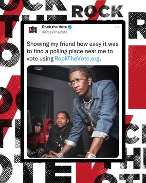 Image post by @rockthevote on Instagram