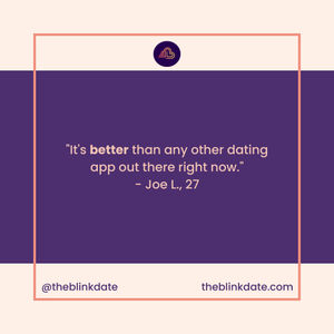 Image post by @theblinkdate on Instagram