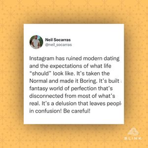 Image post by @theblinkdate on Instagram