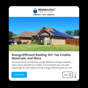 Image post by @stonewaterroofing on Instagram