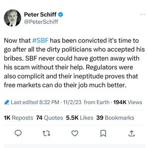 Image post by @peterschiff on Instagram