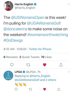 Image post by @ugawomensgolf on Instagram