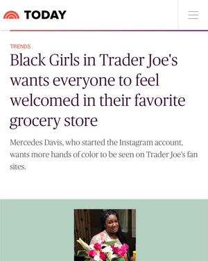 Image post by @blackgirlsintraderjoes on Instagram
