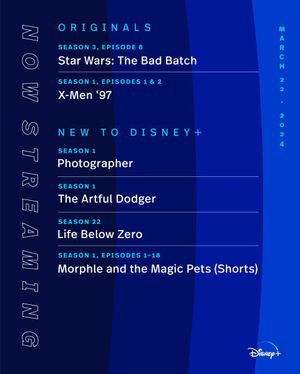 Image post by @DisneyPlus on Twitter/X