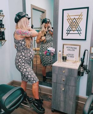 Image post by @AquaFireSalon on Facebook