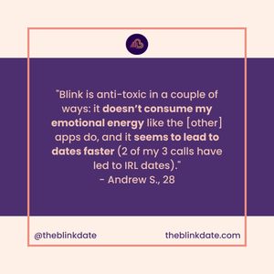 Image post by @theblinkdate on Instagram