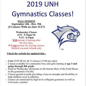 Image post by @unhgymnastics on Instagram