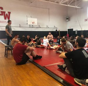 Image post by @gwuwrestling on Instagram