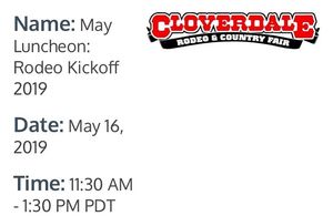 Image post by @cloverdalerodeo on Instagram