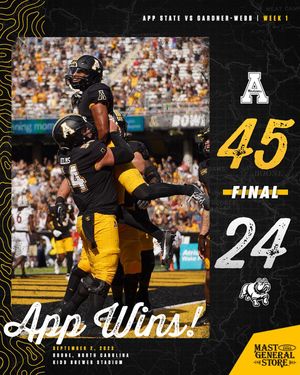 Image post by @appstate_fb on Instagram