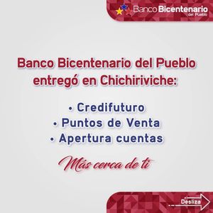 Image post by @bancobicentenario on Instagram
