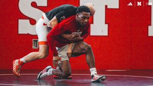 Image post by @HuskerWrestling on Twitter
