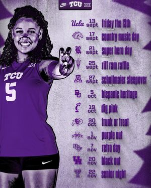 Image post by @TCUvolleyball on Twitter