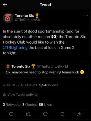 Image post by @TheTorontoSix on Twitter