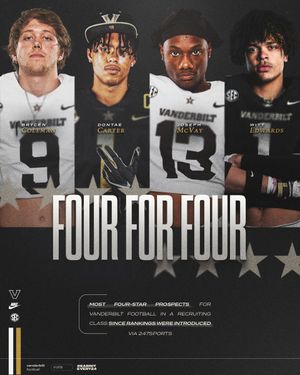 Image post by @VandyFootball on Twitter