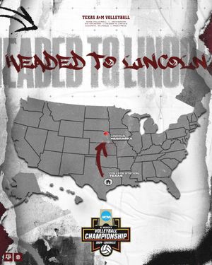 Image post by @AggieVolleyball on Twitter
