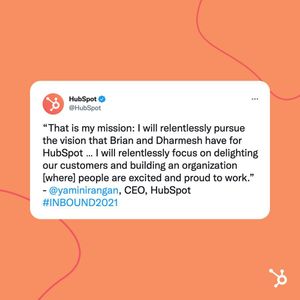 Image post by @hubspot on Instagram