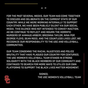Image post by @uscwomensvolley on Instagram