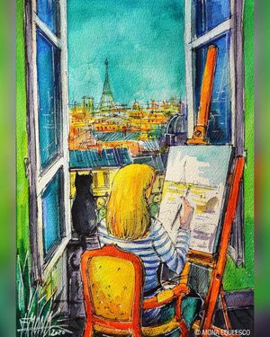 Image post by @monaedulescoart on Instagram