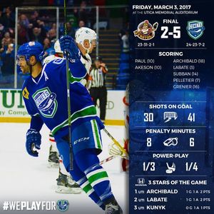 Image post by @UticaComets on Facebook