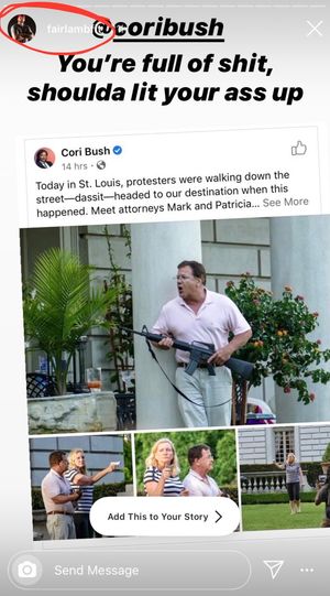 Image post by @CoriBush on Twitter