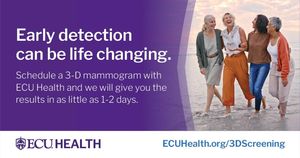 Image post by @ECUHealthNC on Facebook