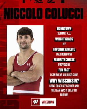 Image post by @BadgerWrestling on Twitter