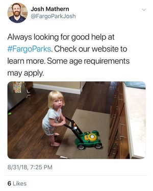 Image post by @fargoparks on Instagram