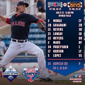 Image post by @salemredsox on Instagram
