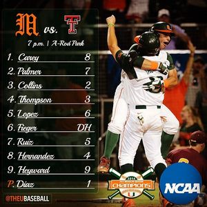 Image post by @canesbaseball on Instagram