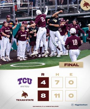 Image post by @TxStateBaseball on Twitter