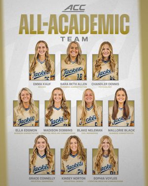 Image post by @GaTechSoftball on Twitter