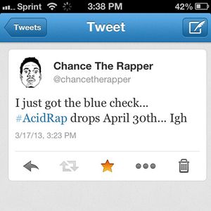 Image post by @chancetherapper on Instagram