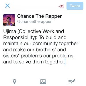 Image post by @chancetherapper on Instagram