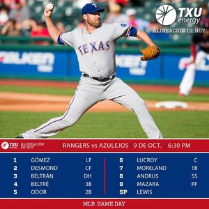 Image post by @rangersdetexas on Facebook